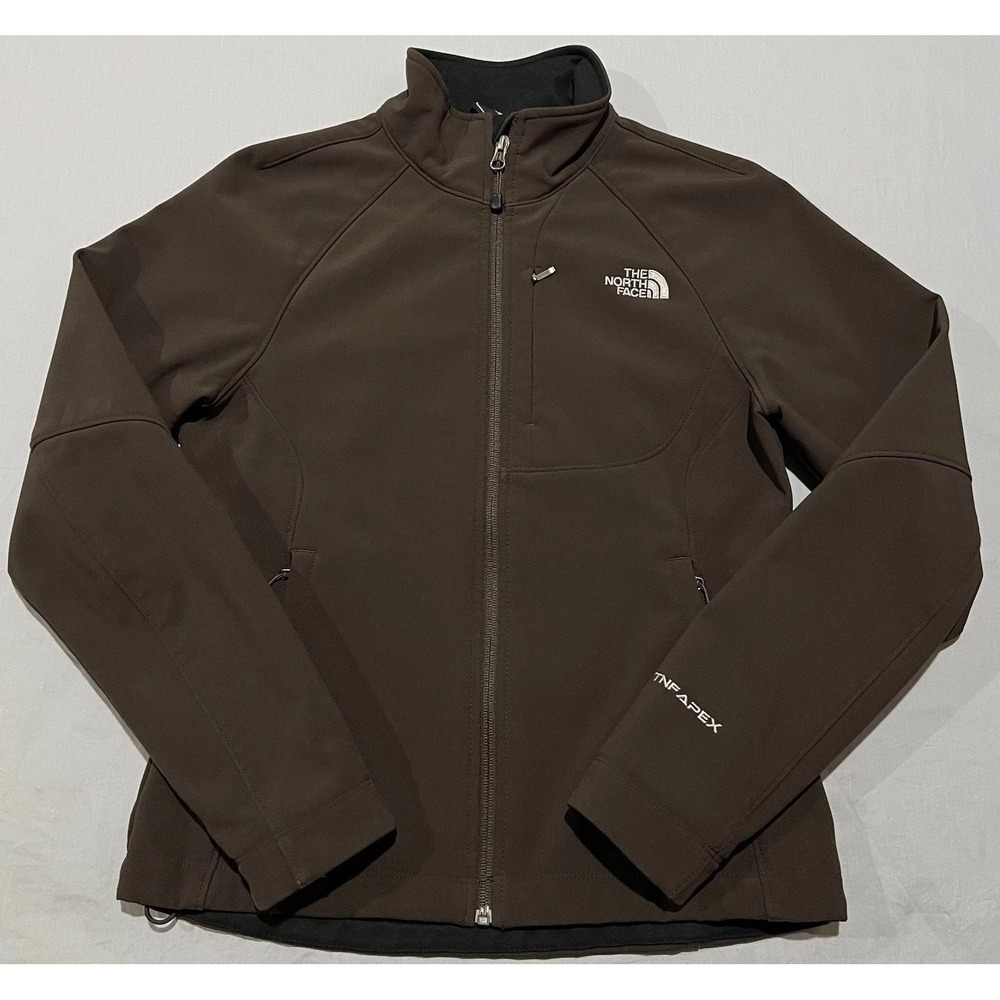 The North Face Womens Brown Lightweight TNF Apex Full-Zip Soft Shell Jacket S